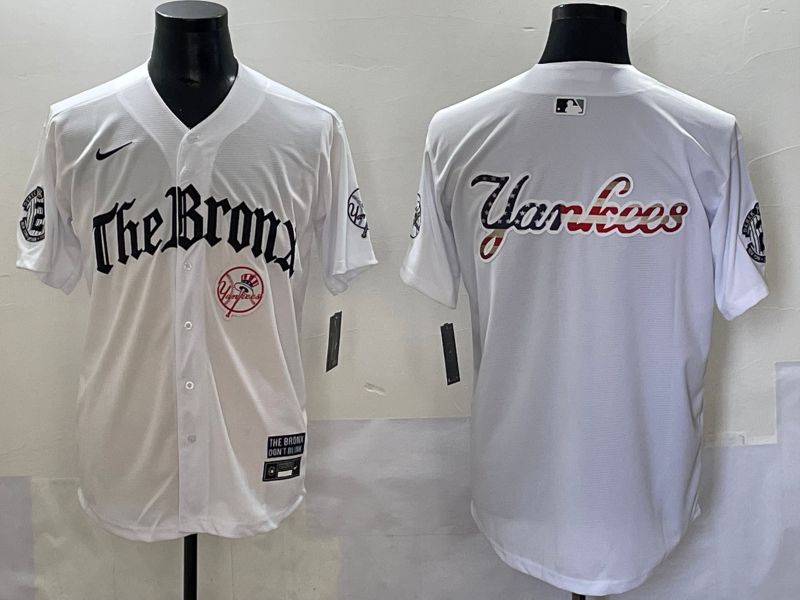 Men 2025 New York Yankees Blank White Five generations Joint Name Nike MLB Jersey style 9